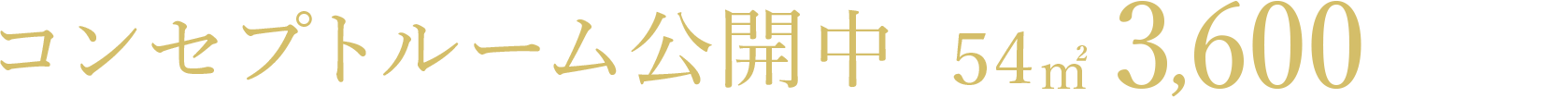 コンセプトルーム公開中 予定販売価格 54㎡ 3,600万円台〜