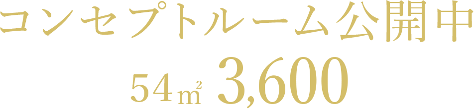 コンセプトルーム公開中 予定販売価格 54㎡ 3,600万円台〜